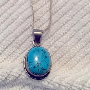 1” turquoise charm